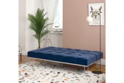Elle Futon Sammet/Blå