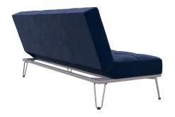 Elle Futon Sammet/Blå
