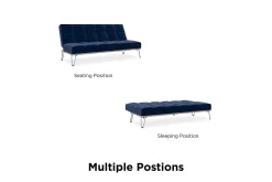 Elle Futon Sammet/Blå