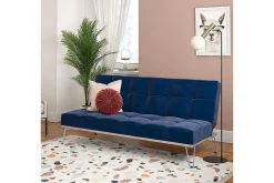 Elle Futon Sammet/Blå