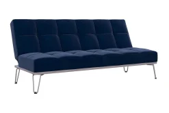Elle Futon Sammet/Blå