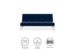 Elle Futon Sammet/Blå