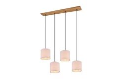 Elmau Taklampa 4L E27 trä/ beige