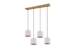 Elmau Taklampa 4L E27 trä/ beige