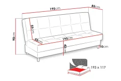 Enduro Bäddsoffa 195x85x90 cm