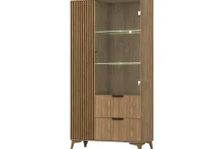 Entsian Vitrinskåp 60 cm djup 100 cm bred 192 cm hög Trä Glas