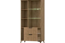 Entsian Vitrinskåp 60 cm djup 100 cm bred 192 cm hög Trä Glas