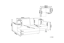 Ersi Soffa med Divan 3-sits