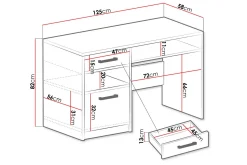 Escaldes Skrivbord 125 cm