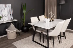 Estelle Matgrupp 140 cm Rektangulär med 4 Leone stolar