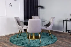 Estelle Matgrupp 106 cm Rund med 4 Velvet stolar
