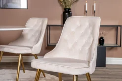 Estelle Matgrupp 106 cm Rund med 4 Velvet Deluxe stolar