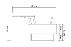Estremoz Soffbord 120 cm med Förvaring Rum