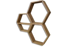 Evila Vägghylla 3 Hexagoner