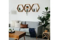 Evila Vägghylla 3 Hexagoner