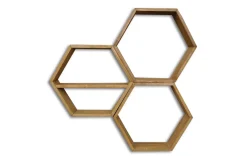 Evila Vägghylla 3 Hexagoner