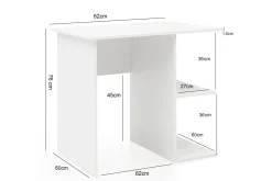 Farleys Skrivbord 82 cm med Förvaring Hyllor