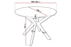 Ferrer Matbord 138 cm