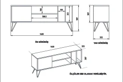 Ficociello TV-Bänk 140 cm