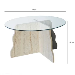 Fikret Soffbord 75 cm Rund Glas