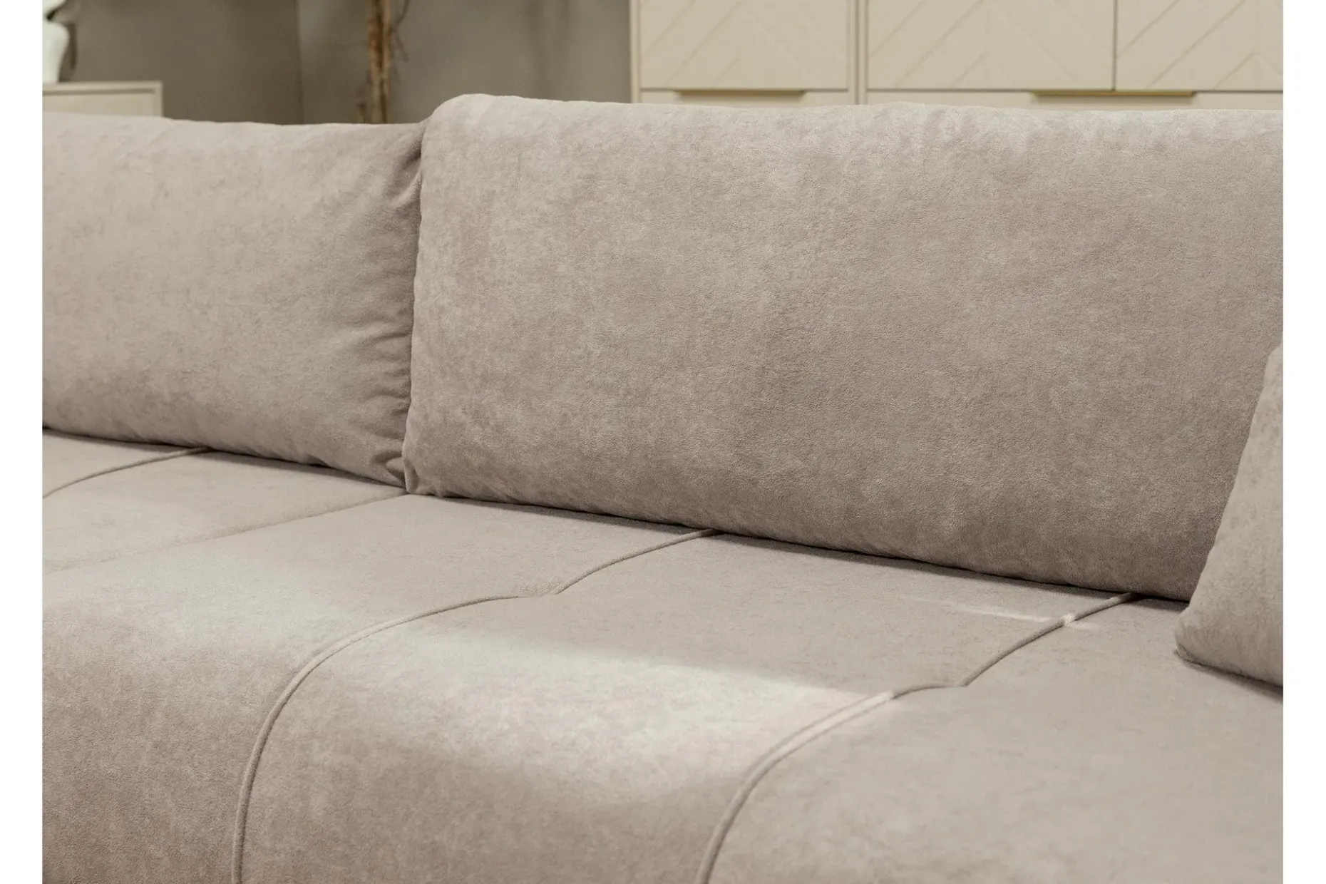 Flo Bäddsoffa med Divan 3-sits i Plysch