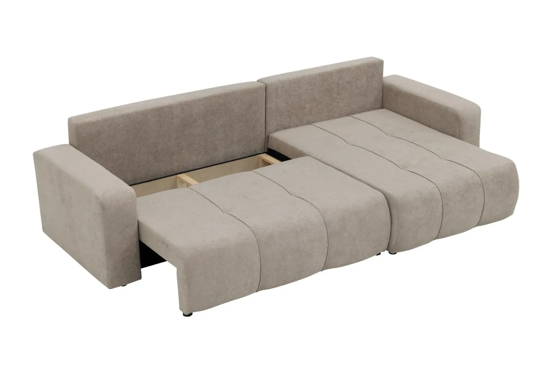 Flo Bäddsoffa med Divan 3-sits i Plysch