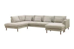 Florenz 4-sits Vänstervänd U-formad Soffa med Divan och Schäslong i Chenille