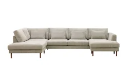 Florenz 4-sits Vänstervänd U-formad Soffa med Divan och Schäslong i Chenille