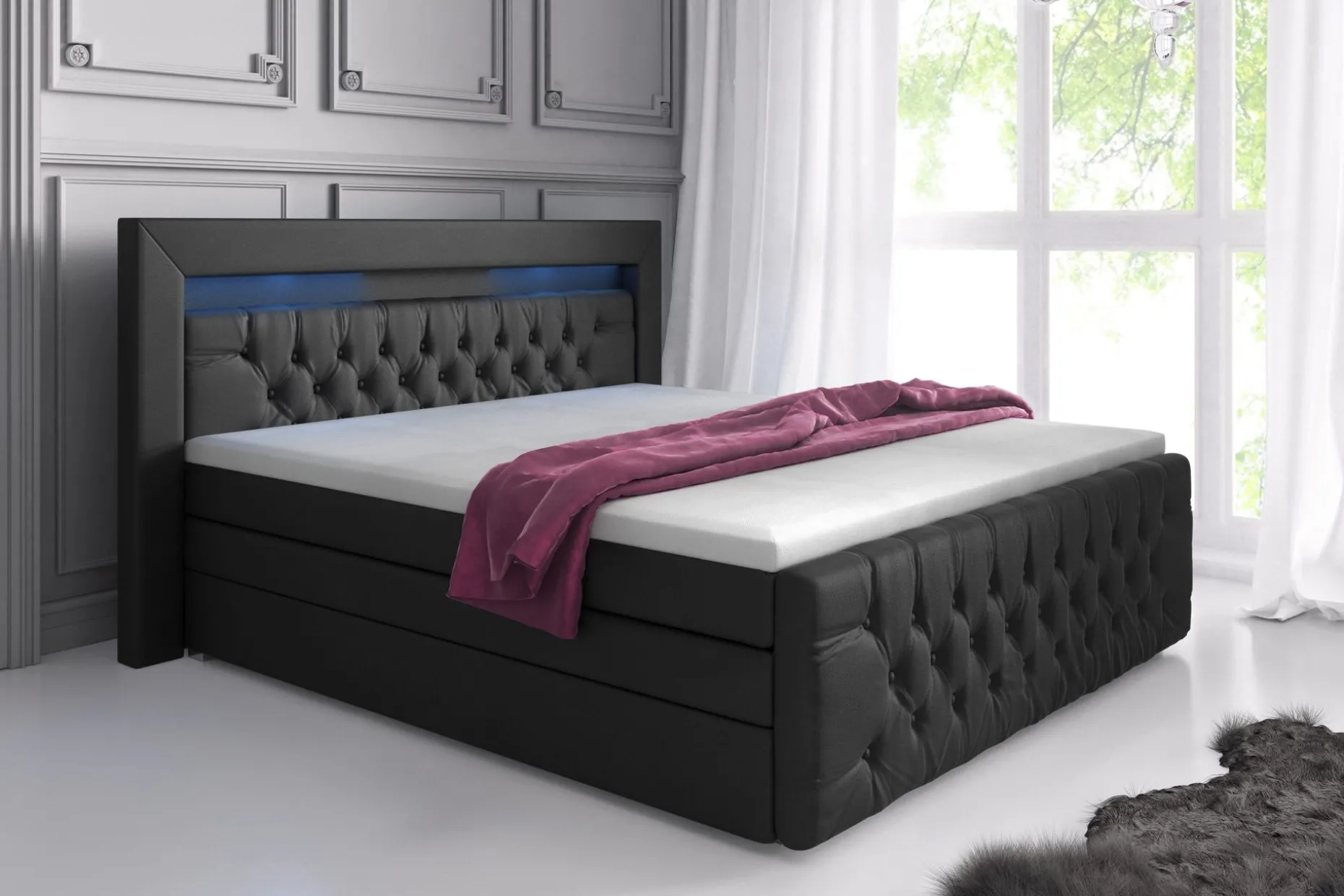 Franco Lyx Sängpaket 140x200LED-belysning