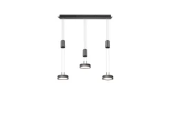 Franklin LED Taklampa 3L antracit