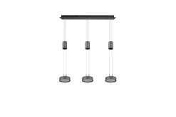 Franklin LED Taklampa 3L antracit