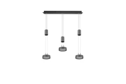 Franklin LED Taklampa 3L antracit
