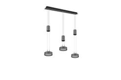 Franklin LED Taklampa 3L antracit