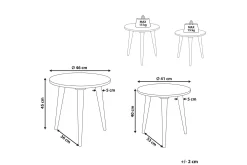 Frederica Satsbord 46 cm