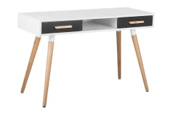 Frisange Skrivbord 120 cm med Förvaring 2 Lådor + Hylla