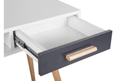 Frisange Skrivbord 120 cm med Förvaring 2 Lådor + Hylla