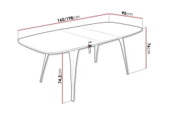 Fritzger Matbord 198 cm
