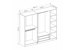 Fruitland Garderob 225 cm