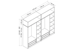 Fruitland Garderob 270 cm