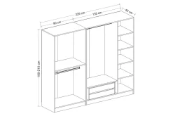 Fruitland Garderob 225 cm