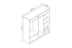 Fruitland Garderob 220 cm