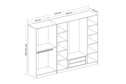 Fruitland Garderob 270 cm