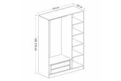Fruitland Garderob 135 cm