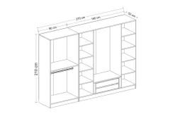 Fruitland Garderob 270 cm