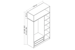 Fruitland Garderob 135 cm