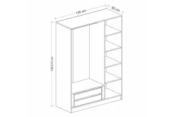 Fruitland Garderob 135 cm