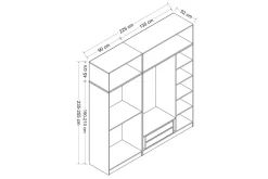 Fruitland Garderob 225 cm