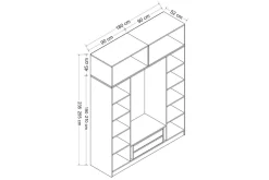 Fruitland Garderob 180 cm