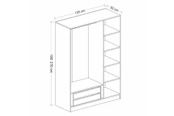 Fruitland Garderob 135 cm