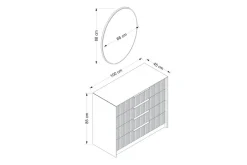 Fruitland Hörnbyrå 100 cm